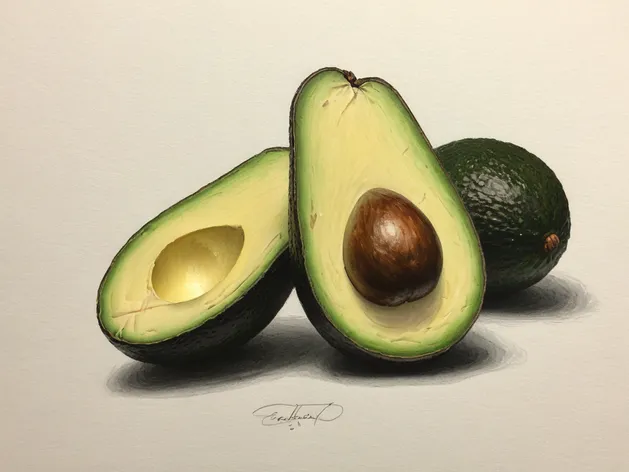 avocado drawing