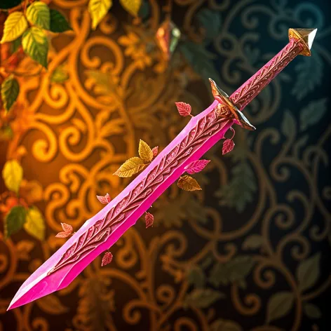 a pink sword display