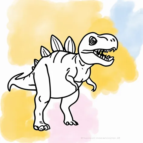 dinosaur line drawing