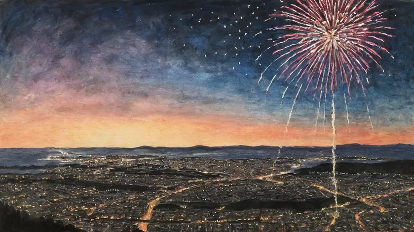 fireworks drawing