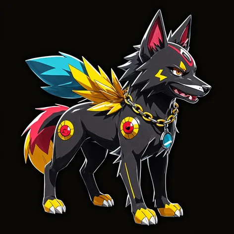 Shadow Wolf fakemon with