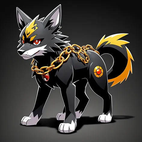 Shadow Wolf fakemon with