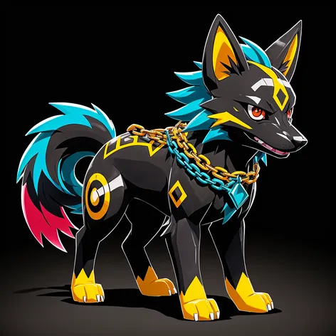 Shadow Wolf fakemon with