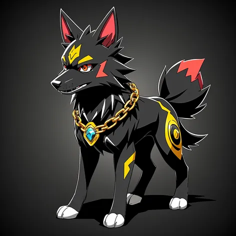 Shadow Wolf fakemon with