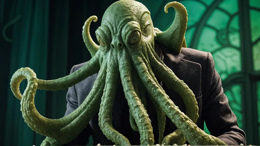 The cthulhu statue has