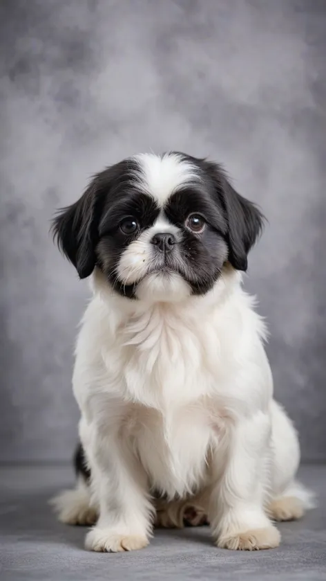 black and white shih