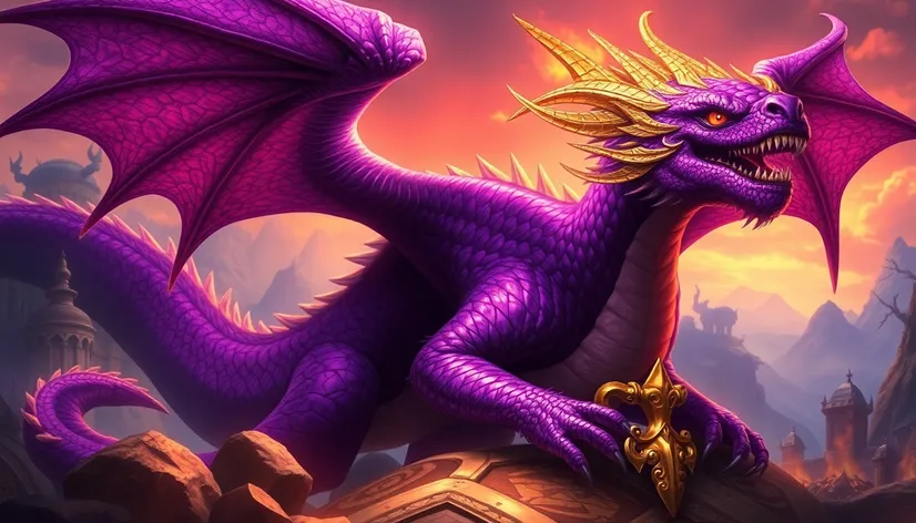 purple dragon art