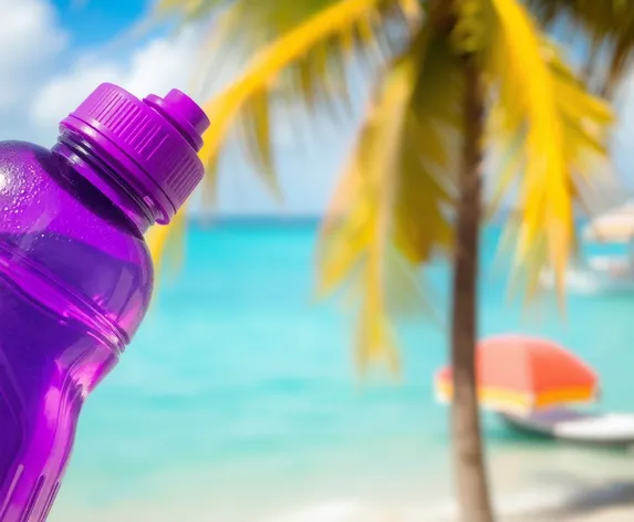 purple water bottle