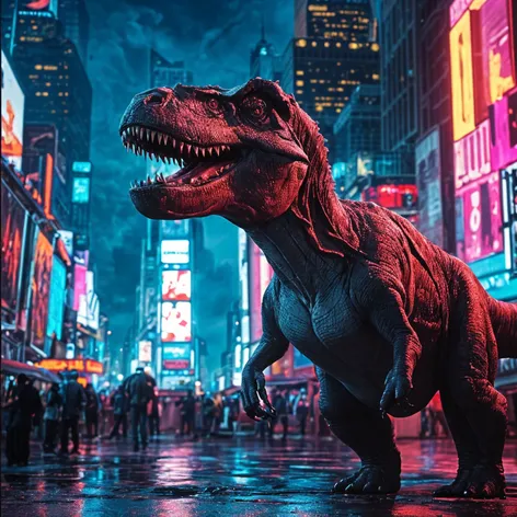 tyranosaurus on times square