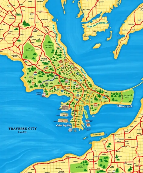 traverse city michigan map