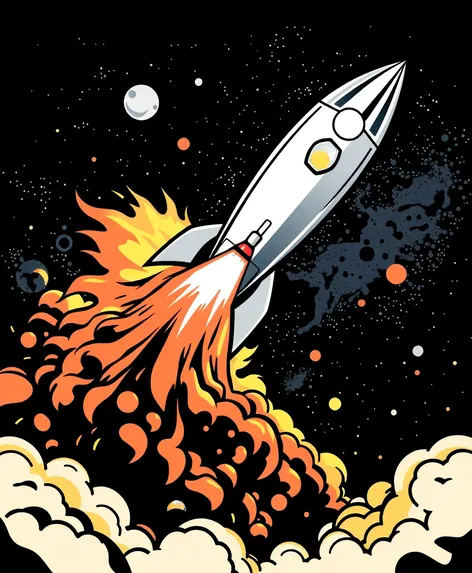 rocket vector image taking