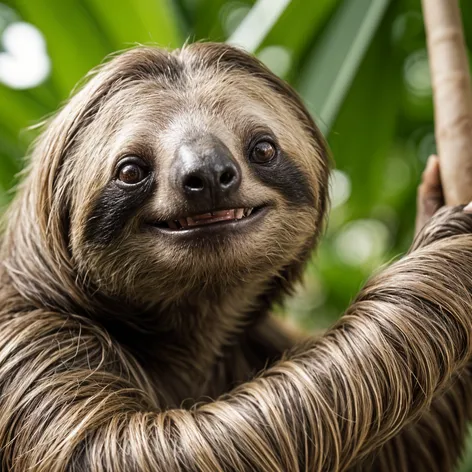 sloth smiling