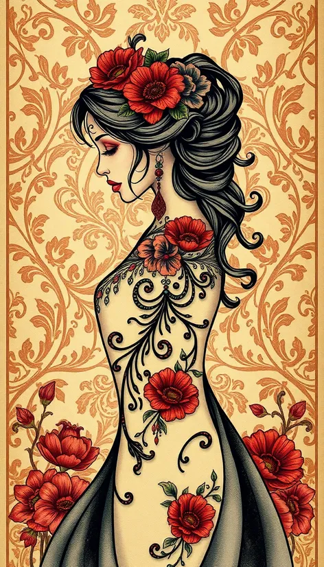 ladies tattoo design