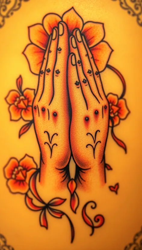 praying hands tattoo