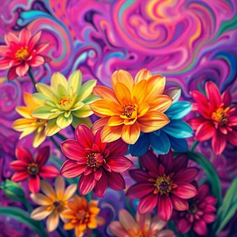 trippy flowers drawings