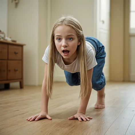 Little girl, long blonde