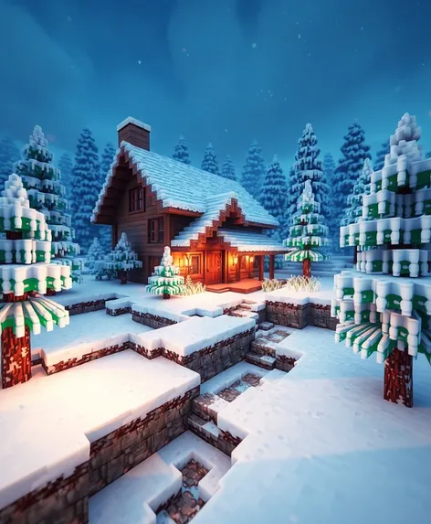 snow biome house minecraft