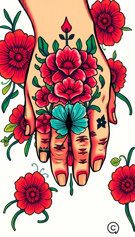 mens chicano hand tattoos