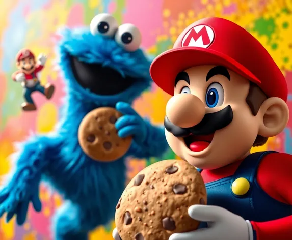 cookie monster and mario