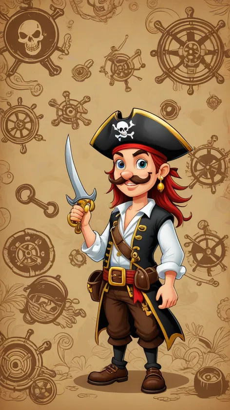 cartoon pirate