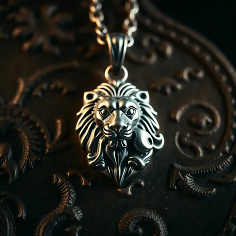 silver lion pendant