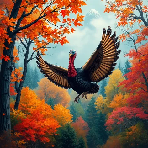 turkey flying