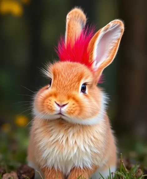 rabbit with red hair