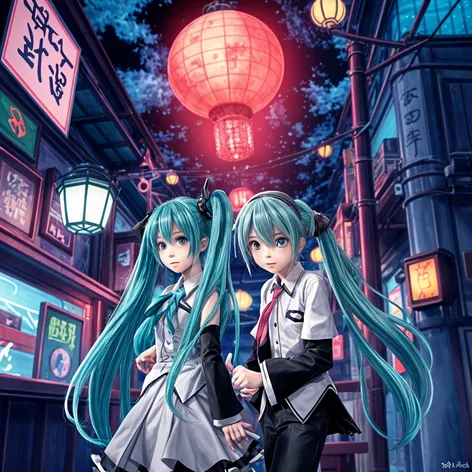 Hatsune Miku and Len