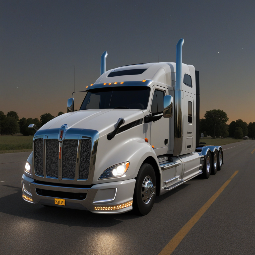 Kenworth T680 2024 whit Image – Free AI Generator | Makepix