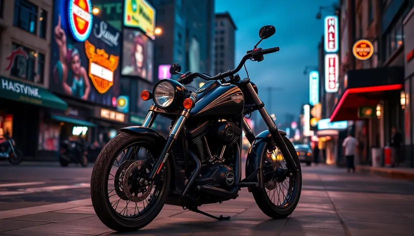 black harley davidson motorcycle