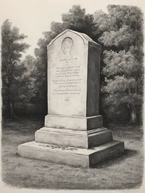 gravestone drawing