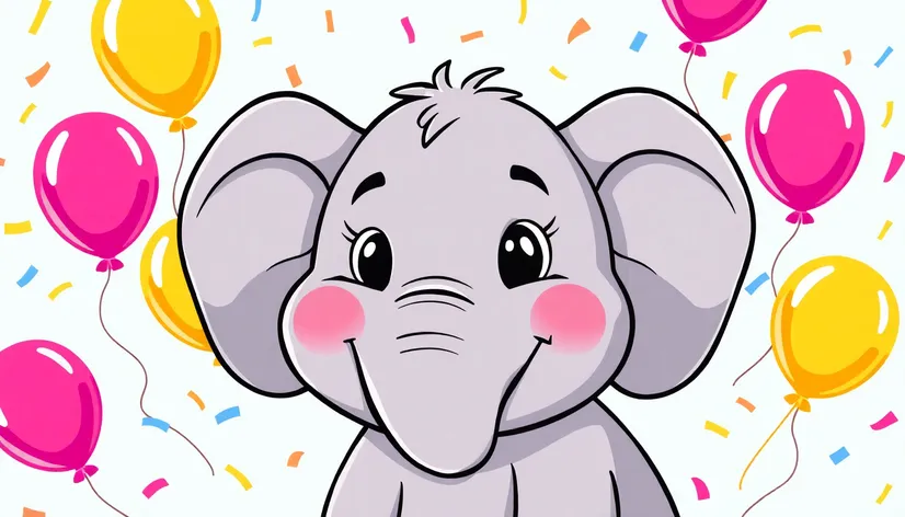 elephant cartoon drawing