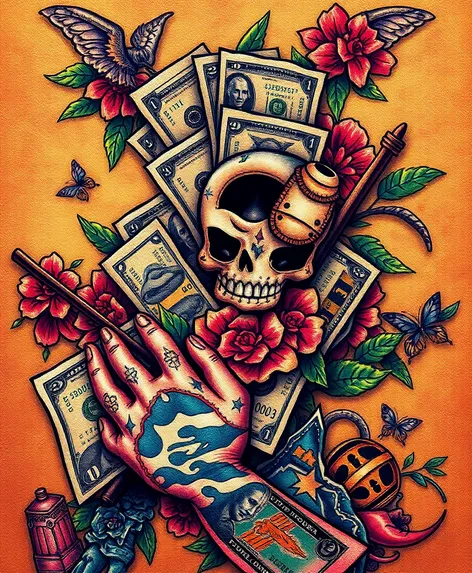 tattoos with money