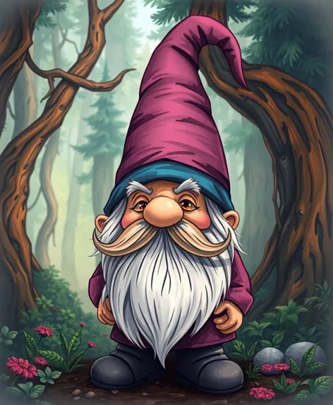 gnome with mustache