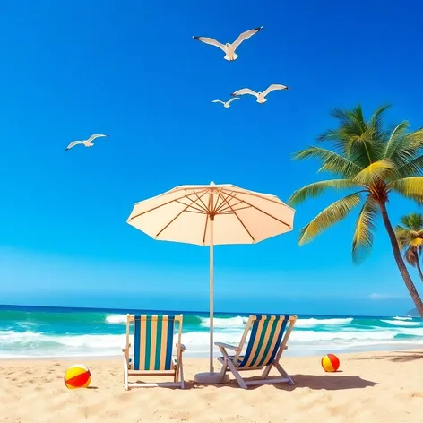 beach chairs with umbrella