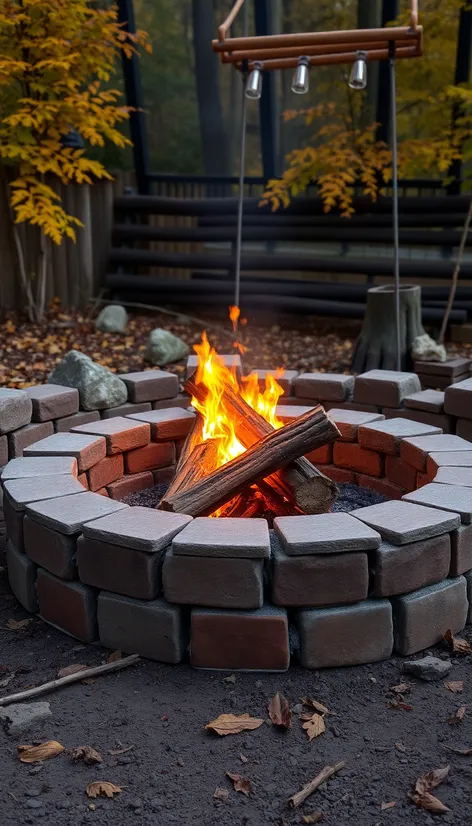 cinder block fire pit