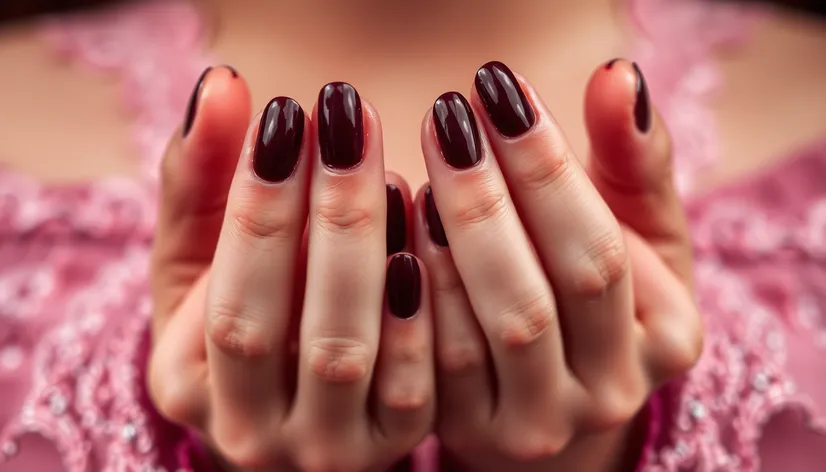 maroon fingernails