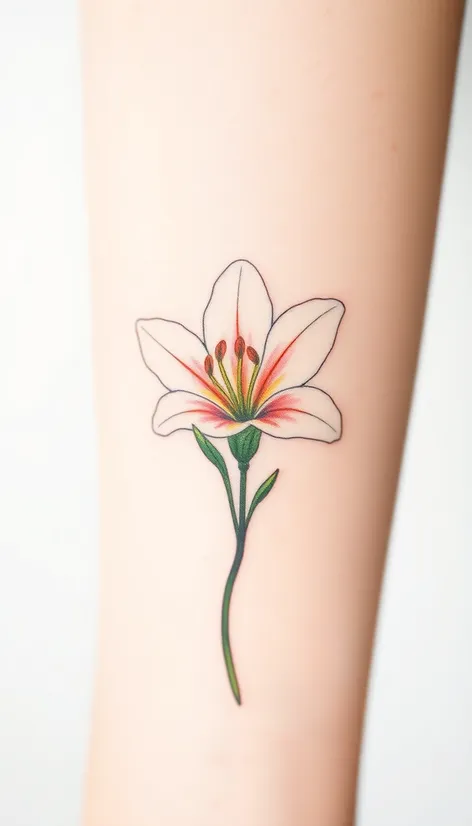 lily flower tattoo