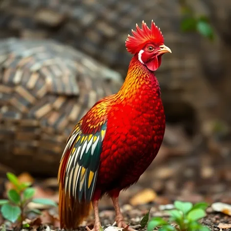 red golden pheasant