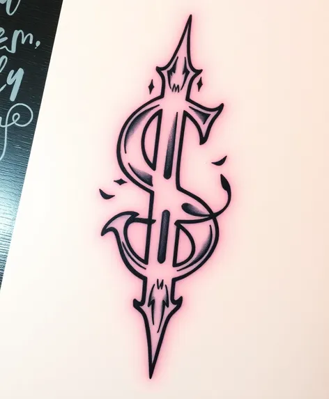 dollar sign tattoo