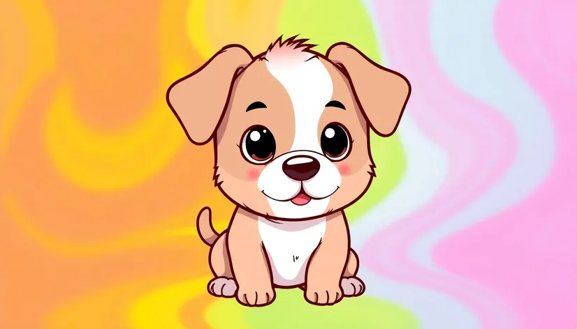 kawaii cute dog cartoon