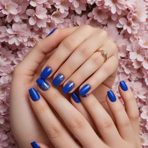 cute blue nails