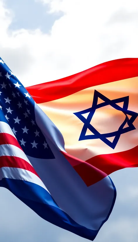 israel and american flag