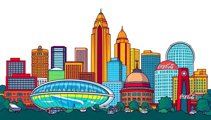 atlanta cartoon drawing