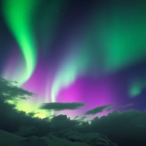 northern lights above cloud