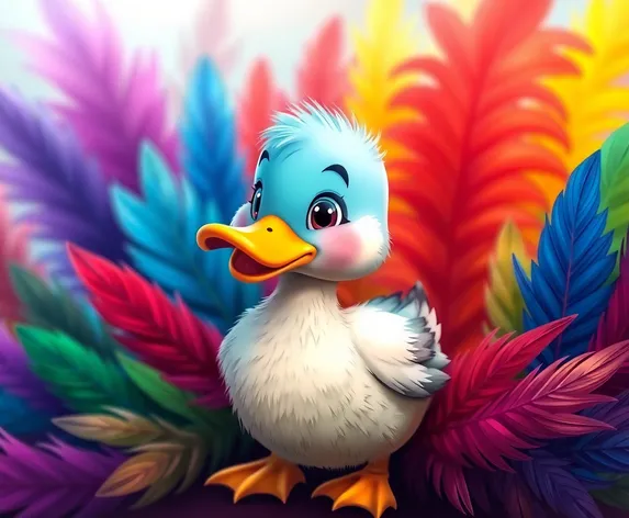 cute animated duck