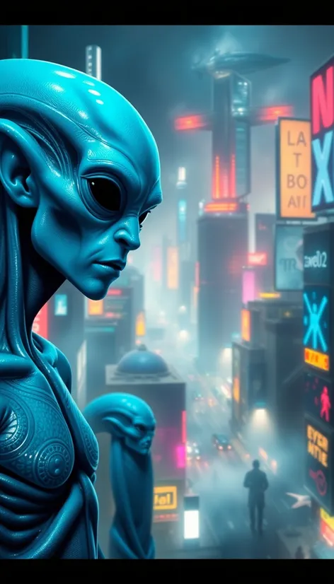 blue skinned aliens