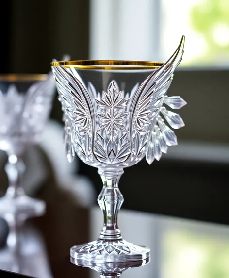 angel wing crystal glassware