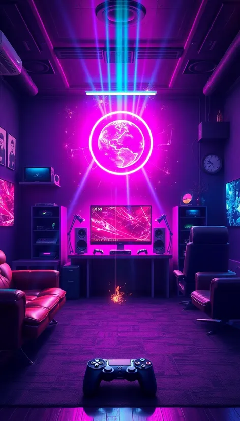 animated gaming room background