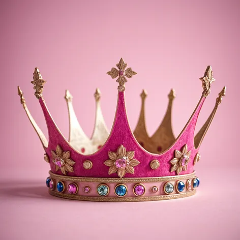 huge pink detailed crown